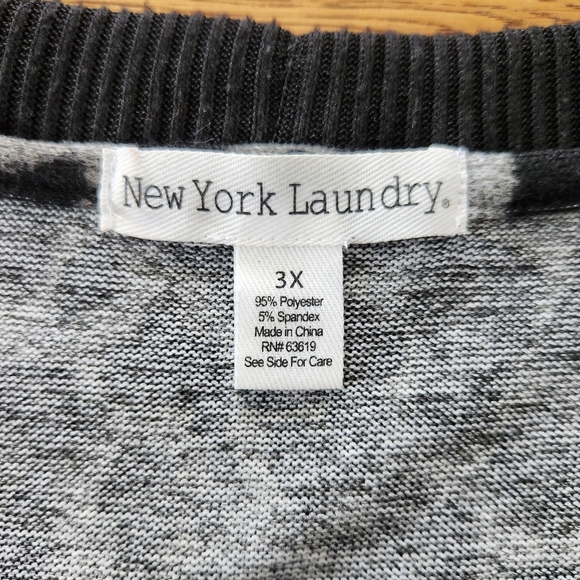 New York Laundry Open Front Leopard Print Long Cardigan - Picture 9 of 11